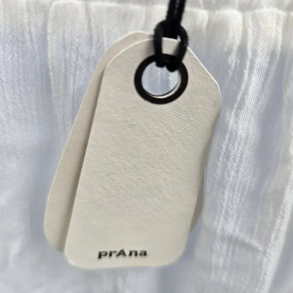 PRANA Jumpsuit Women Size Small White Wide Leg Lightweight Stretch Travel Cruise - Picture 9 of 12